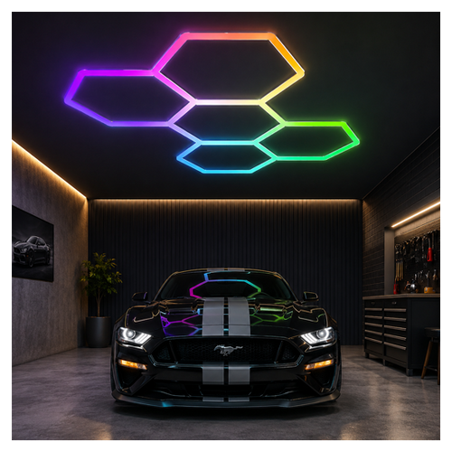 Hexagon / Honeycomb Garage Lights