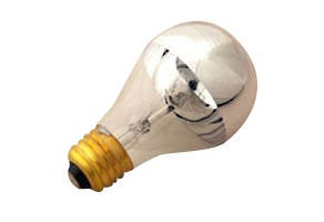 A19 Incandescent Silver Bowl Bulb 60W 2700K Medium (E26) 130V