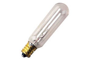 T7 Incandescent Tube 15W 2700K Candelabra 130V Clear Dimmable