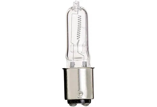 Single Ended JD-Type Halogen Clear T4 Bulb 130V 100W 2950K BA15D Base 1700 Lumens 2000 Avg Life 99 CRI Dimmable