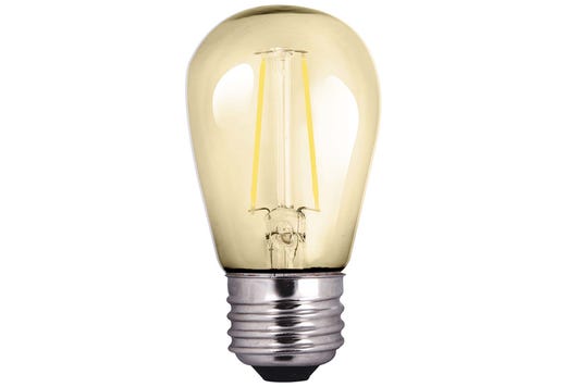 LED S14 Shape Filament Bulb Amber Medium (E26) 120V 160 Lumen lighting product image