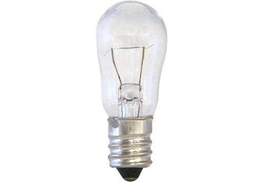 S6 Indicator Incandescent Bulb 6W 2700K Candelabra 130V Clear lighting product image