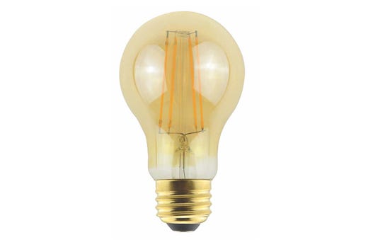 LED A-Shape (A19) Filament Bulb Amber Medium (E26) 120V 340 Lumen lighting product image