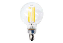 LED Globe (G16.5) Filament Bulb Clear Candelabra (E12) 120V 350 lighting product image