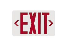 xEvade LED Exit Sign Red Lettering White Thermoplastic Universal lighting product image