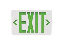 Evade LED Exit Sign Green Lettering with Remote Capacity White product image