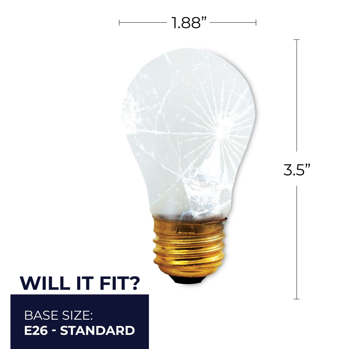 Bulbrite 40W Dimmable Frost Tough Coat A15 E26 Medium BaseIncandescent Bulb, 12-Pack