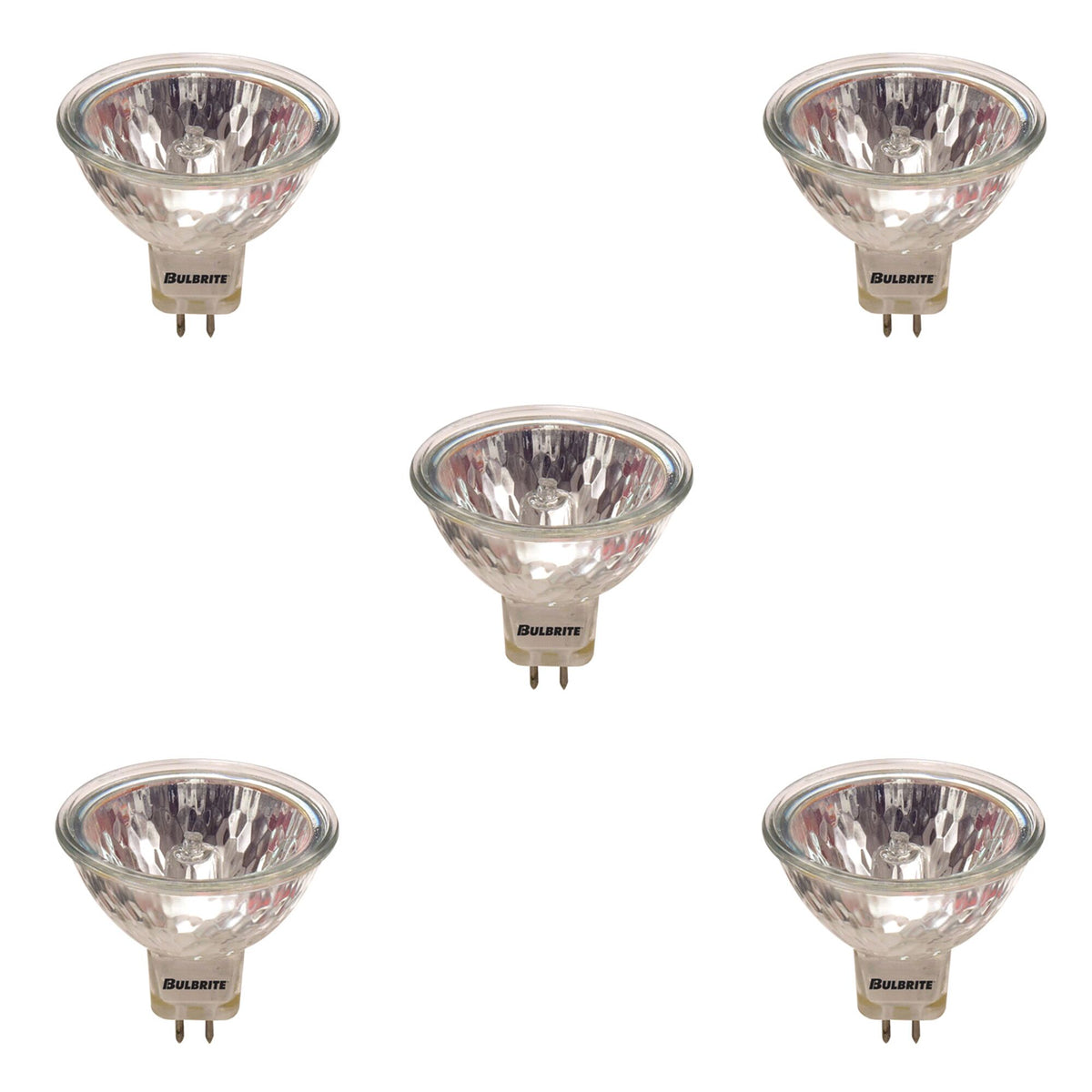 Bulbrite Halogen Pack of (8) 12-Volt  Lensed Flood MR16 Light Bulbs with GU5.3 Bi-Pin Base, 20-Watts, 2900K (Soft White Light)