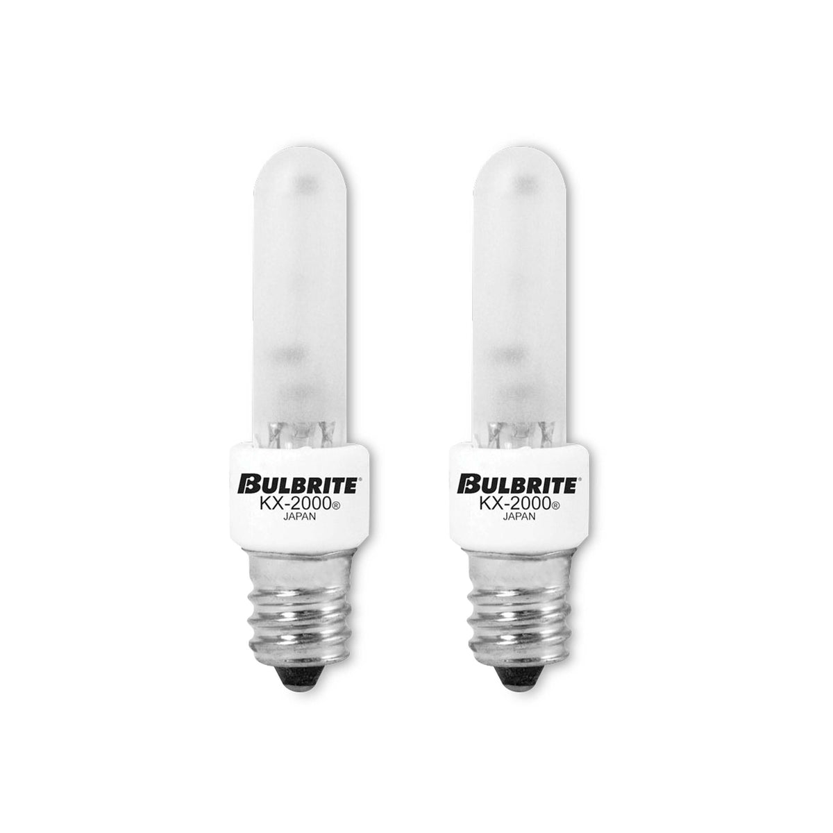 Bulbrite 40 Watt E12 Candelabra Screw Base KRYPTON/XENON T3 Light Bulb, 2-Pack, Frost, 2700K