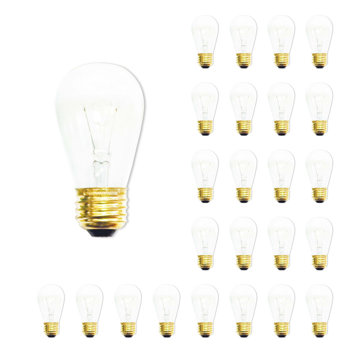 Bulbrite Pack of (25) 11 Watt Dimmable Clear S14 Medium (E26) Incandescent Bulb