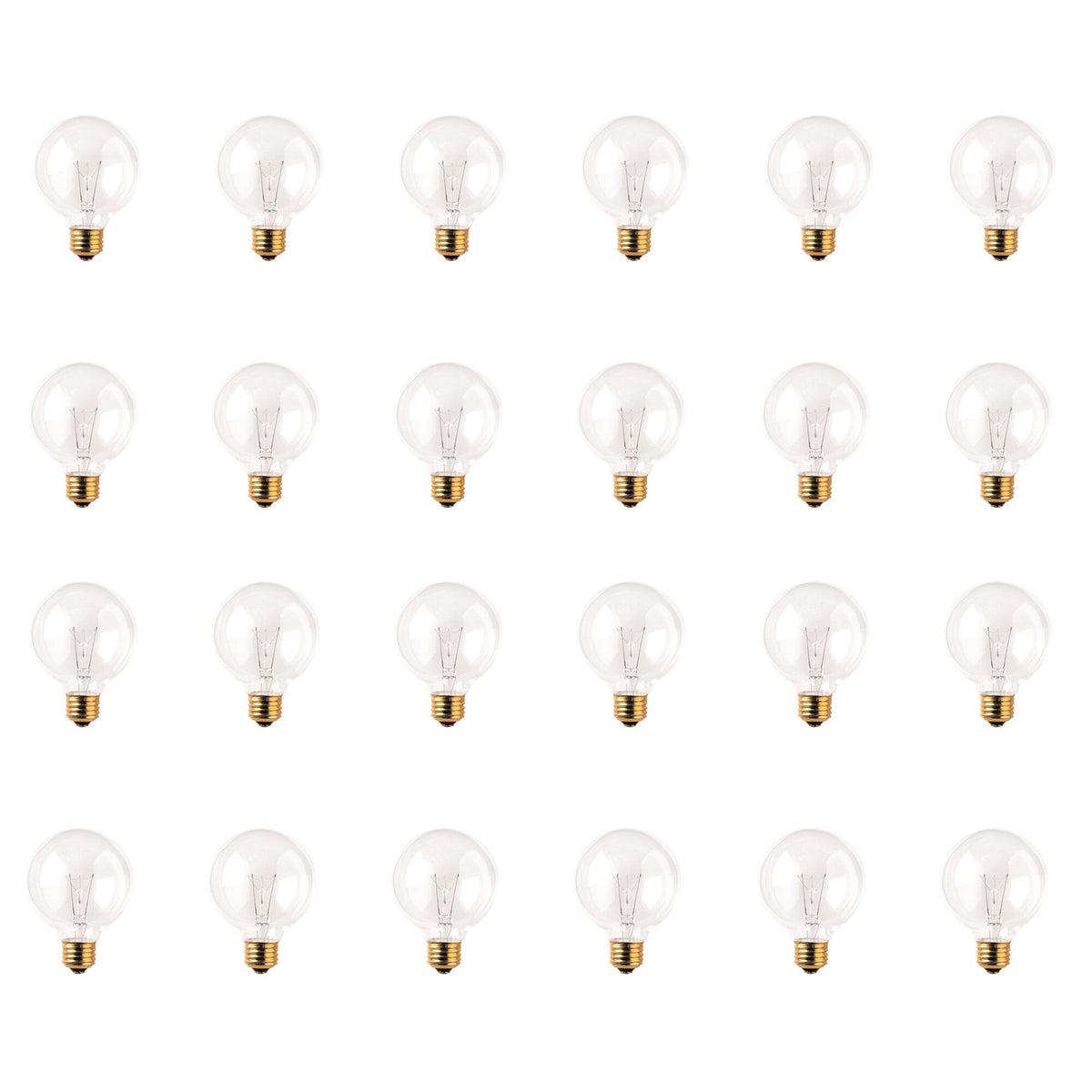 Bulbrite Incandescent Pack of (24) Dimmable 40 Watt Globe G25 Light Bulbs with Medium (E26) Screw Base, 2700K (Warm White Light)