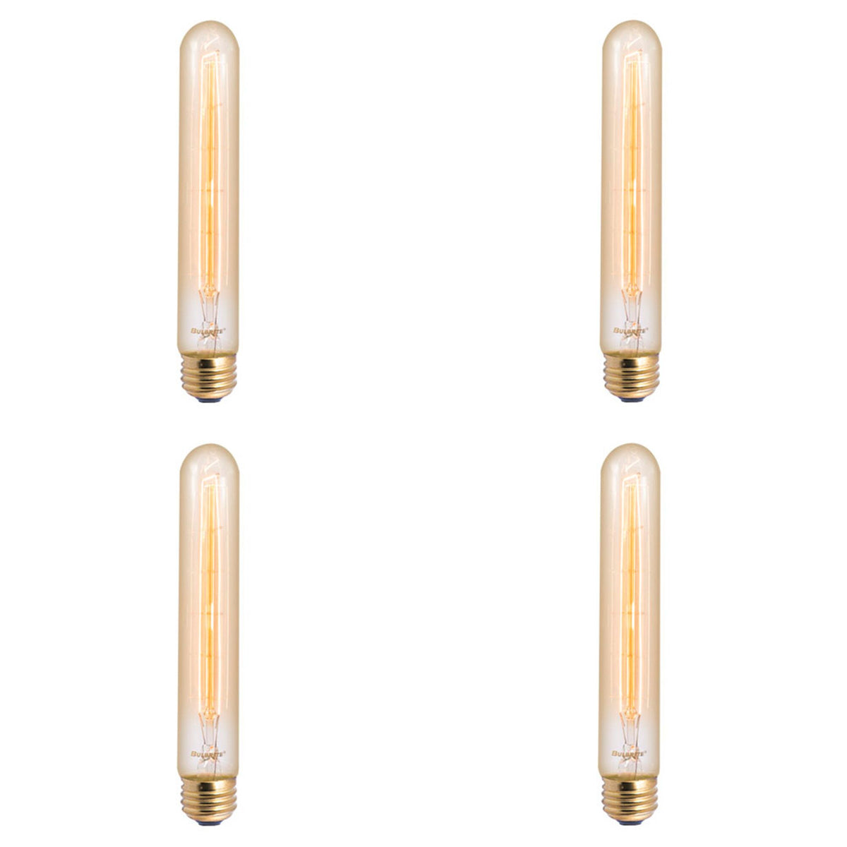Bulbrite Pack of (4) 30 Watt Dimmable Antique T9 Nostalgic Hairpin Incandescent Light Bulbs with Medium (E26) Base, 2200K Amber Light