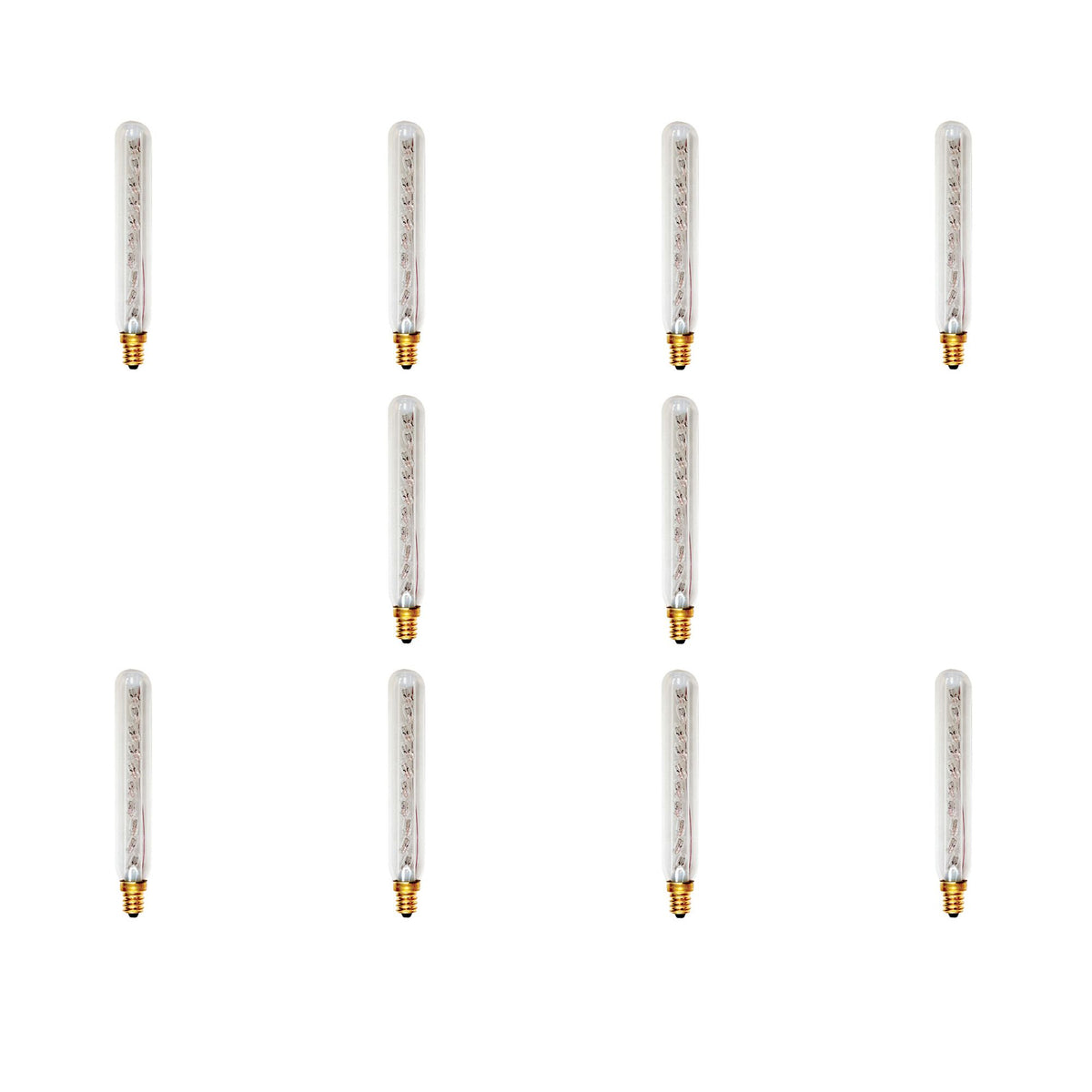 Bulbrite Incandescent T6.5 Candelabra Screw Base (E12) Light Bulb, 9 Watt, Clear, Pack of 10