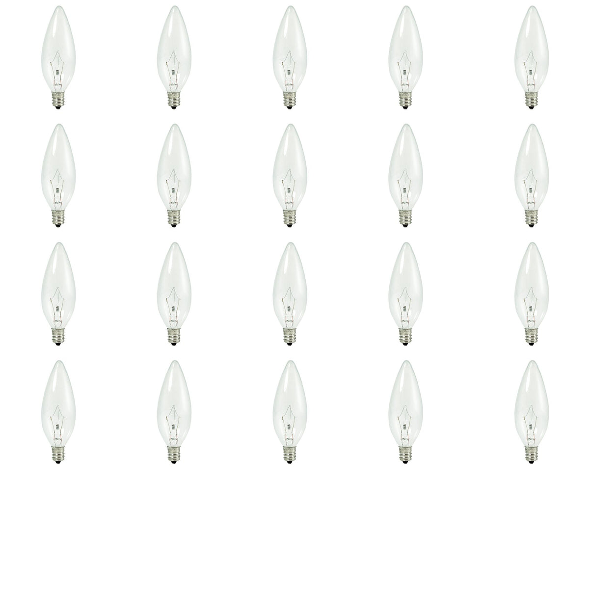 25W B10 KRYPTON TORPEDO CLEAR E12 120V-20PK