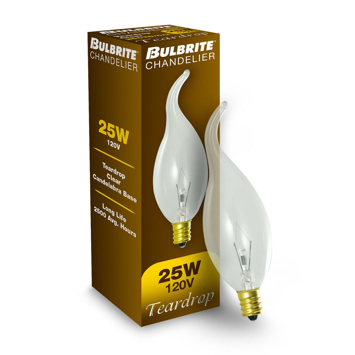 Bulbrite Incandescent CA11 Candelabra Screw Base (E12) Light Bulb, 25W, Clear, 14-Pack