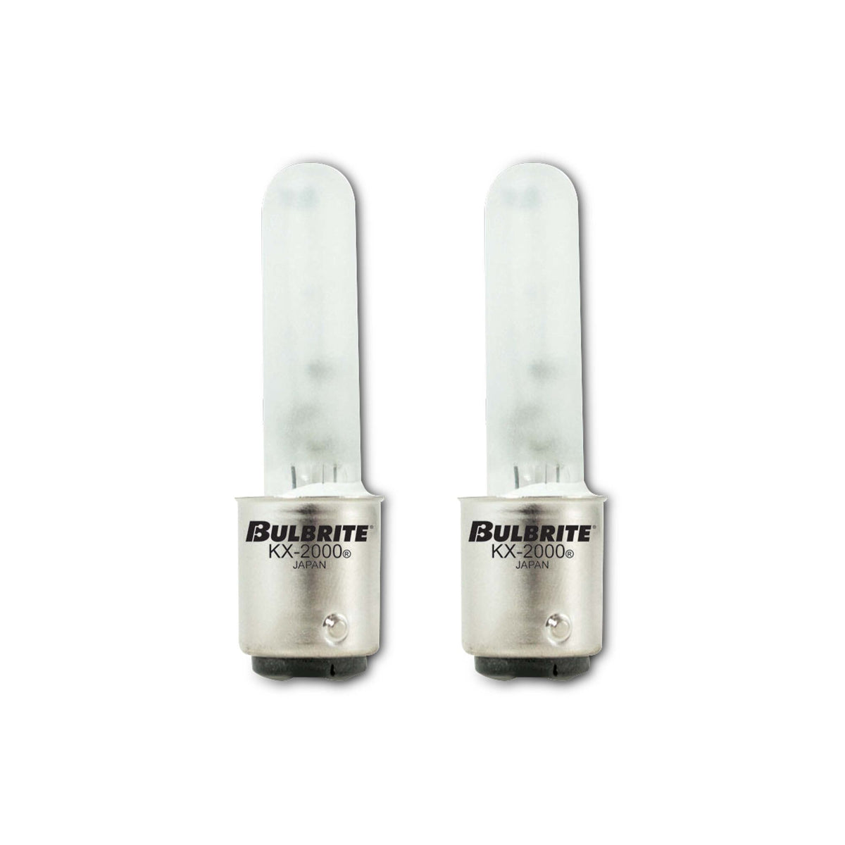 Bulbrite KX-2000 Pack of (2) 120-Volt T3 Light Bulbs with Frost Glass Finish and BA15D Double-Contact Bayonet Base, 40 Watt, 2700K (Warm White Light)