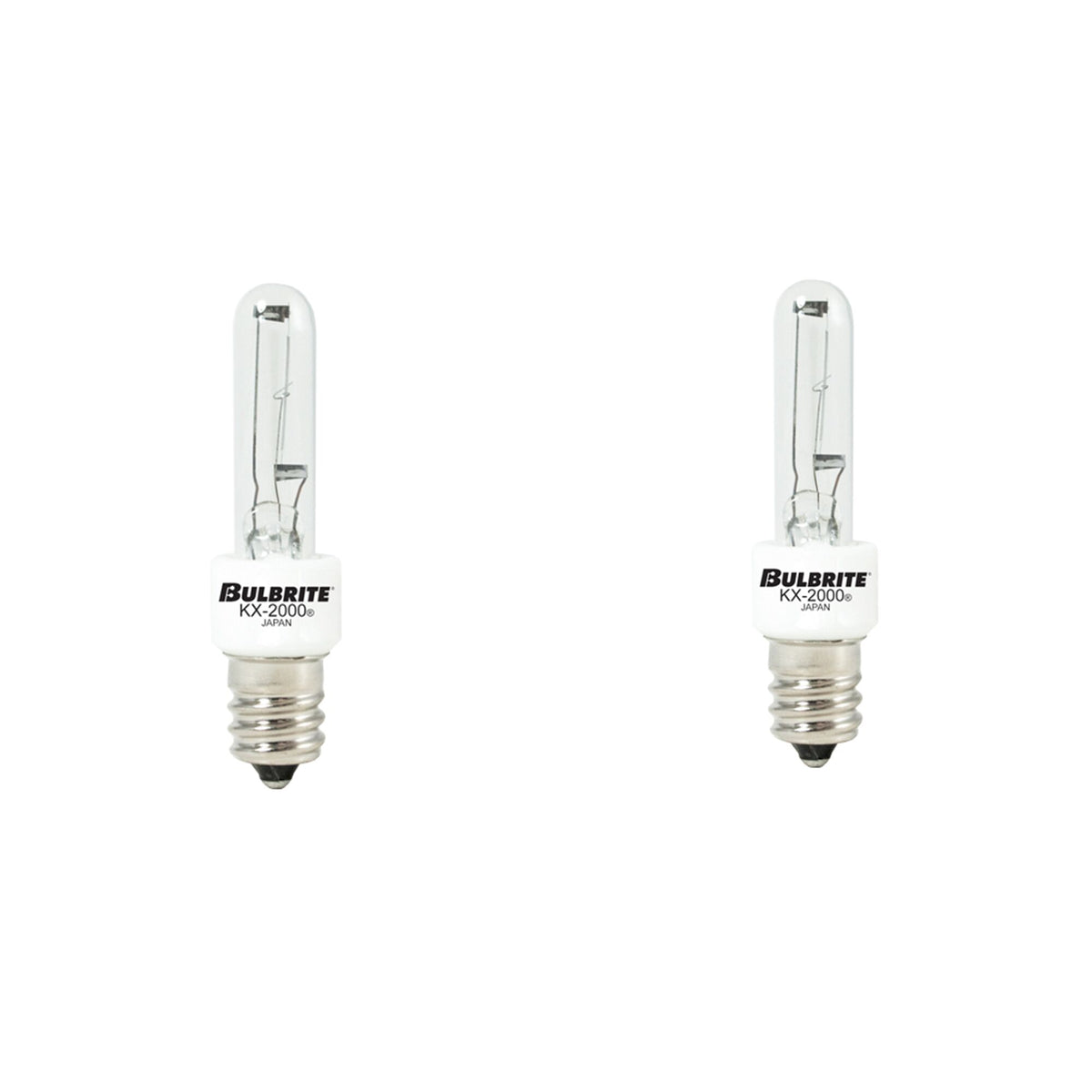 Bulbrite Pack of (2) 40 Watt Dimmable Clear T3 Candelabra (E12) Krypton/Xenon Bulb