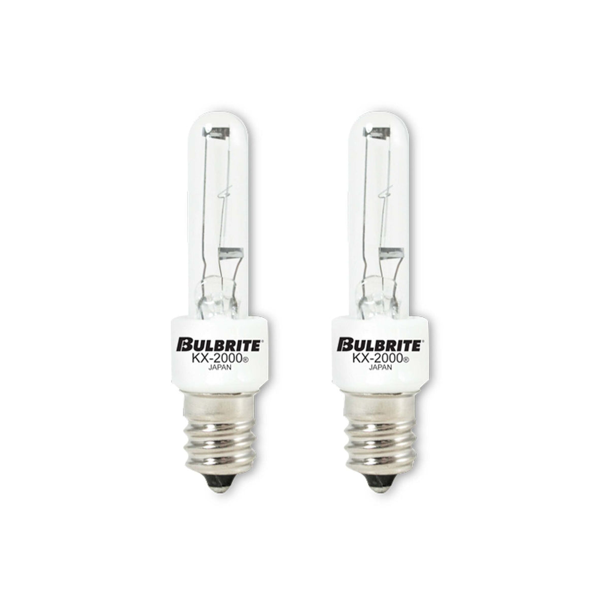 Bulbrite Pack of (2) 60 Watt Dimmable Clear T3 Candelabra (E12) Krypton/Xenon Bulb