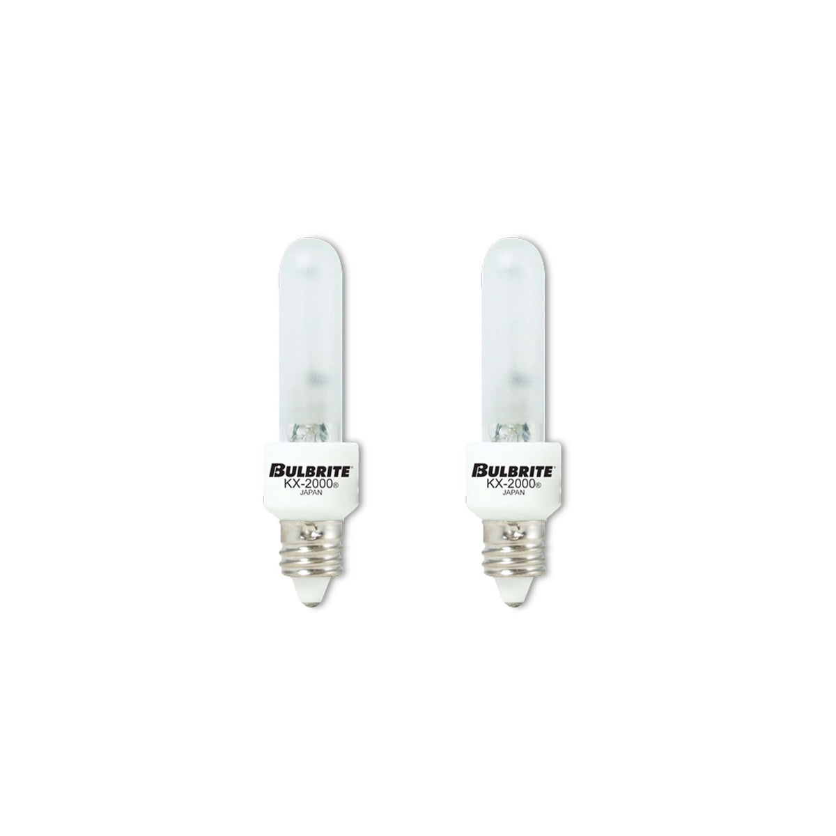 Bulbrite 861347 Mini-Candelabra Screw Base (E11) Light Bulb, 40 Watt, Frost, Pack of 2