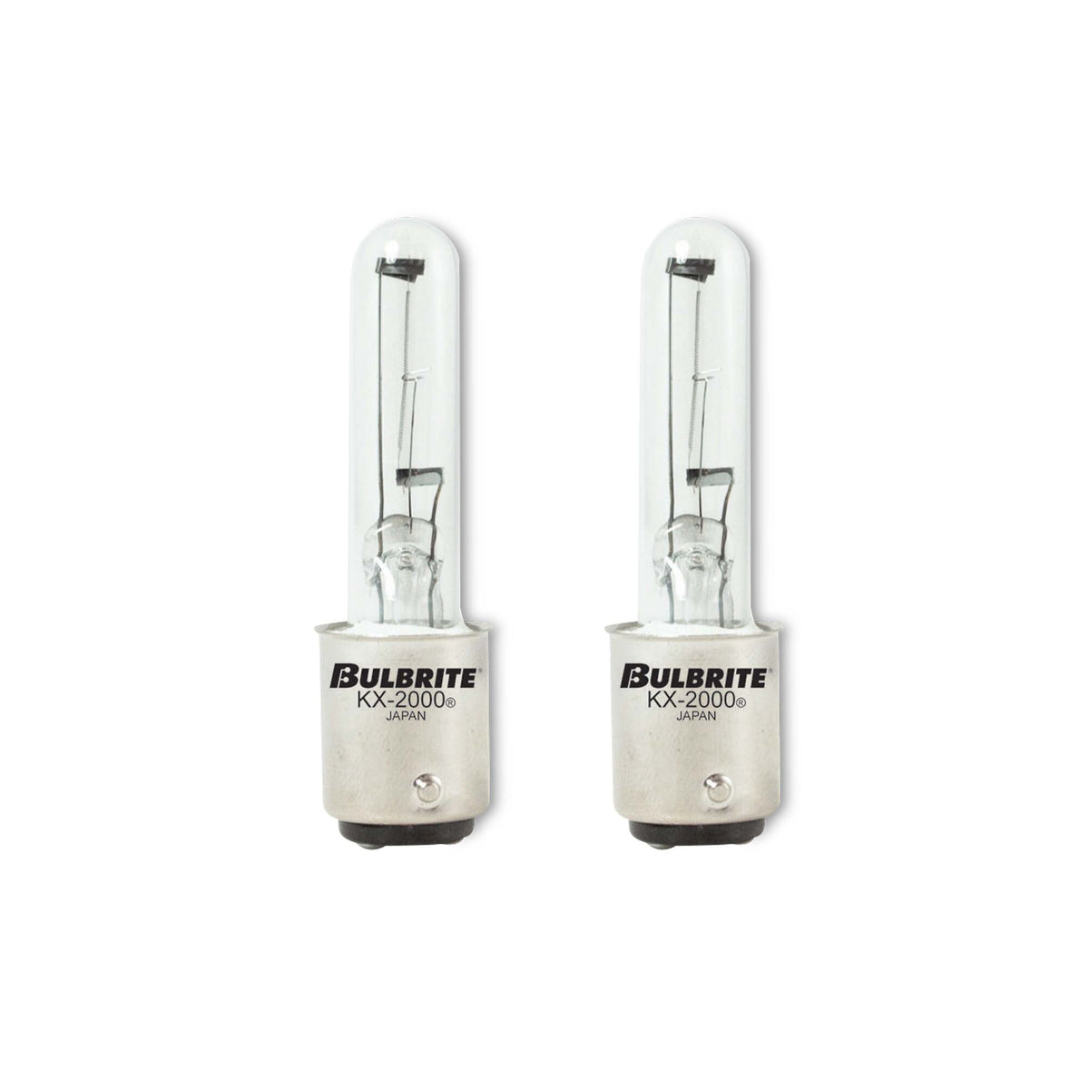Bulbrite 861348 Pack of (2) Double-Contact Bayonet Base (BA15D) Light Bulb, 60 Watt, Clear