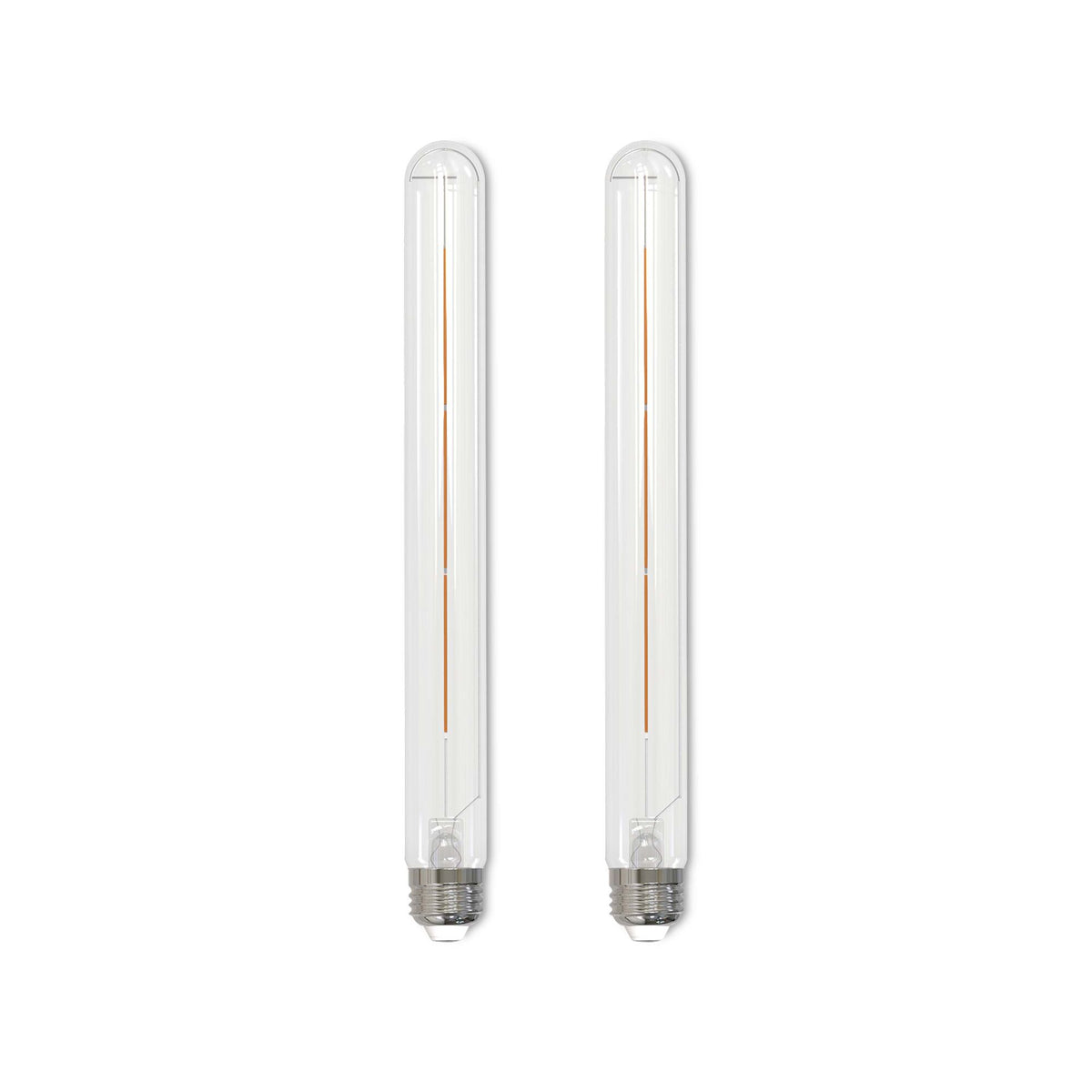 Bulbrite Pack of (2) 5 Watt Dimmable Clear Glass T9 LED Light Bulbs with Medium (E26) Screw Base, 2700K (Warm White Light), 450 Lumens