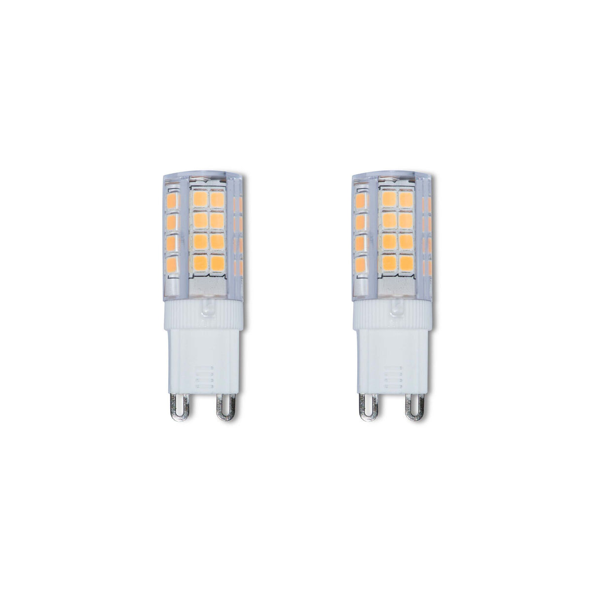 Bulbrite LED Mini T6 Dimmable Bi-Pin Base (G9) Light Bulb 35 Watt Equivalent 3000K, Clear 2-Pack