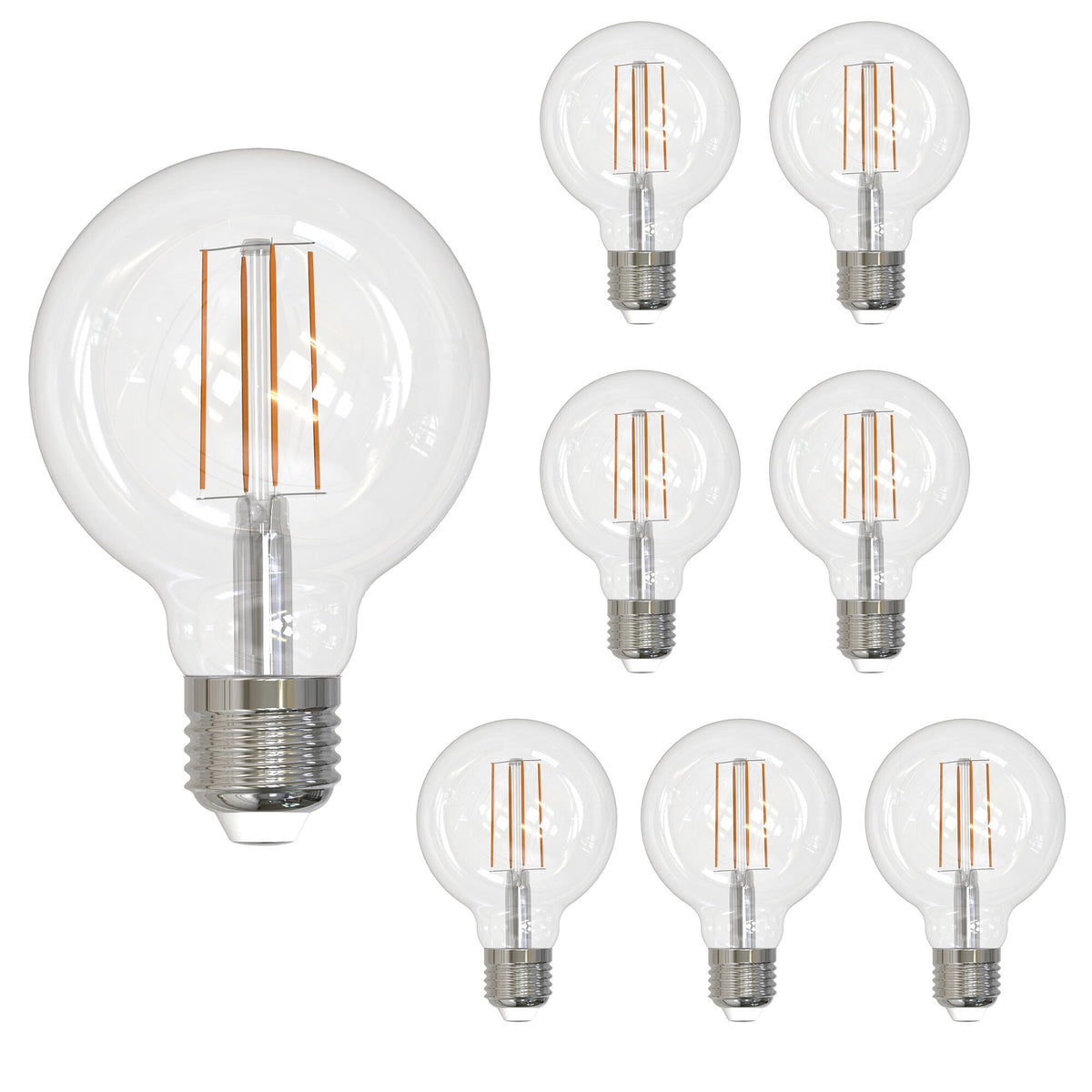 7W LED G25 2700K FILAMENT E26 DIM-8PK
