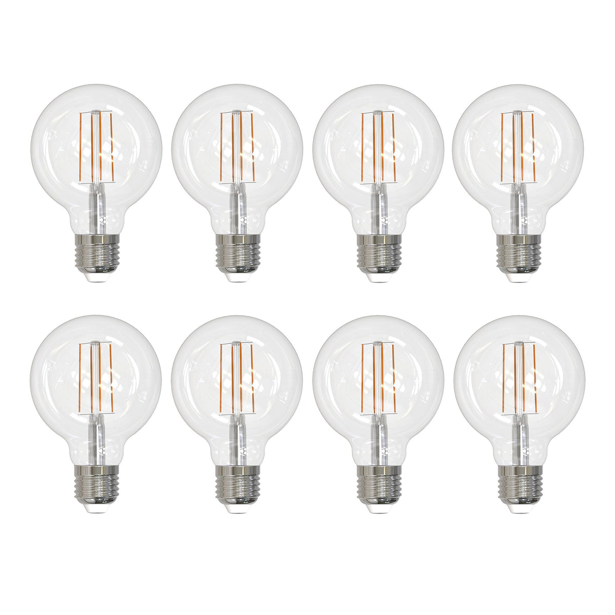 7W LED G25 3000K FILAMENT E26 DIM-8PK