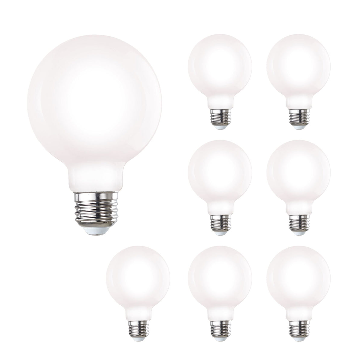 7W LED G25 4000K FILAMENT MILKY E26 DIM-8PK