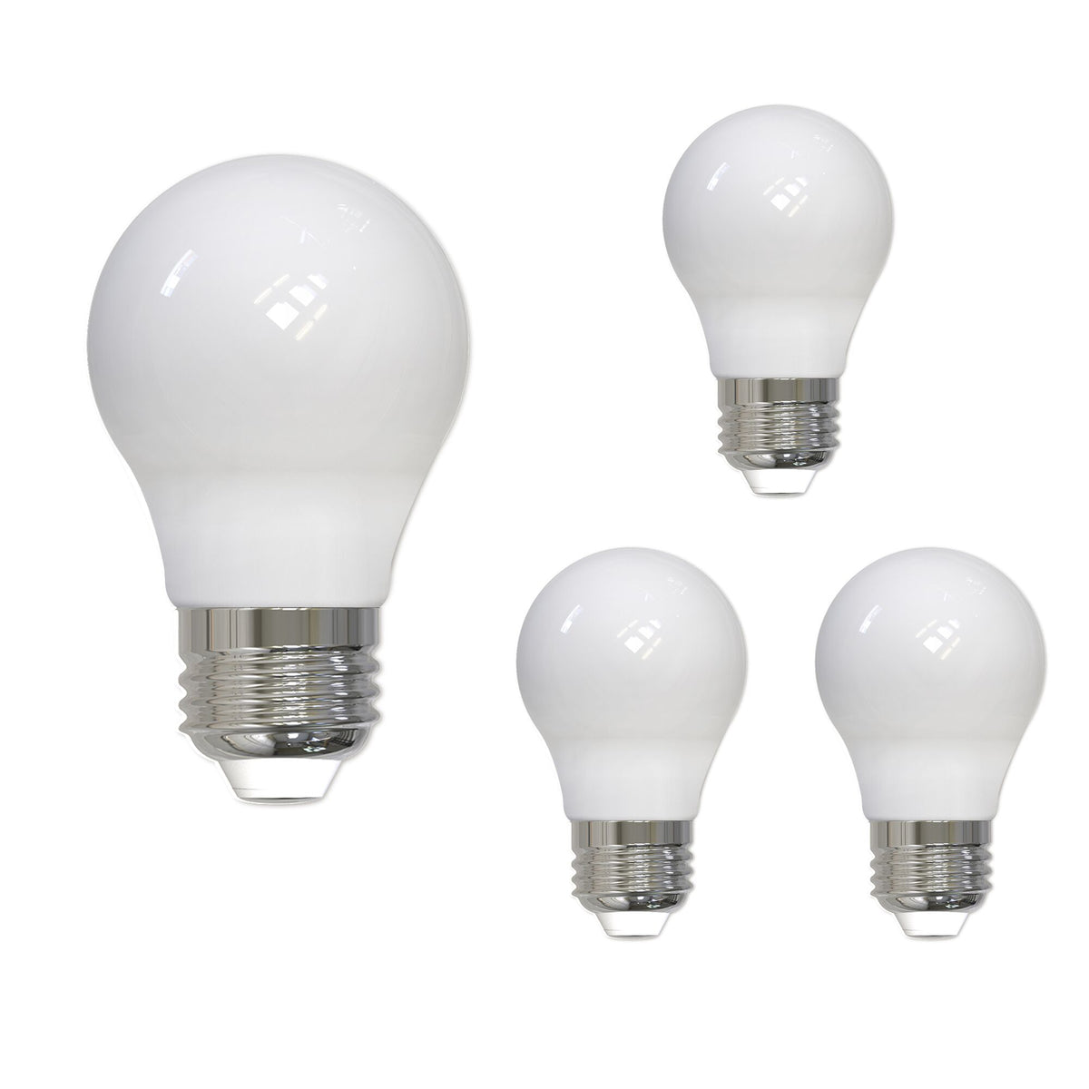 Bulbrite LED Filament Pack of (4) 7 Watt Dimmable A15 Light Bulb with Milky Glass Finish and Medium (E26) Base - 3000K (Soft White Light), 700 Lumens