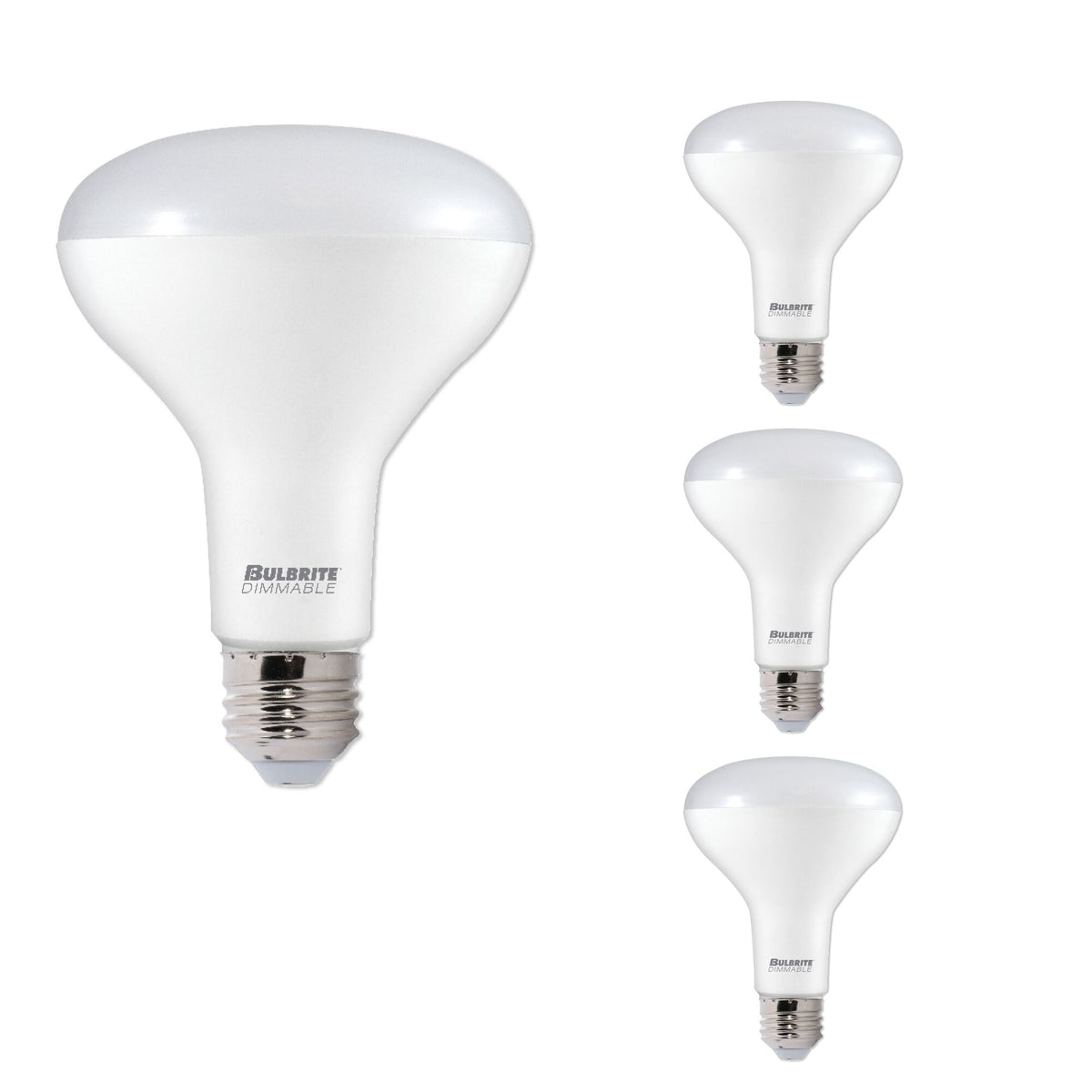 Bulbrite LED Filament 11 Watt Dimmable BR30 Light Bulb with Frost Glass Finish and Medium (E26) Base - 2700K (Warm White Light), 1000 Lumens-4PK