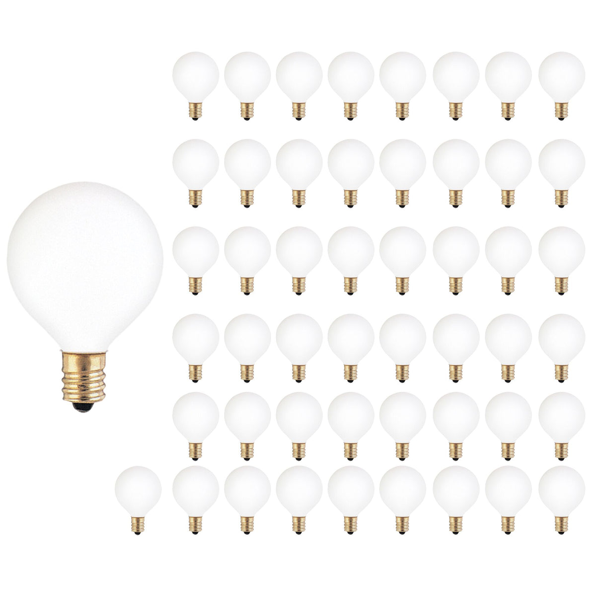 25W G12 GLOBE WHITE E12 130V-50PK