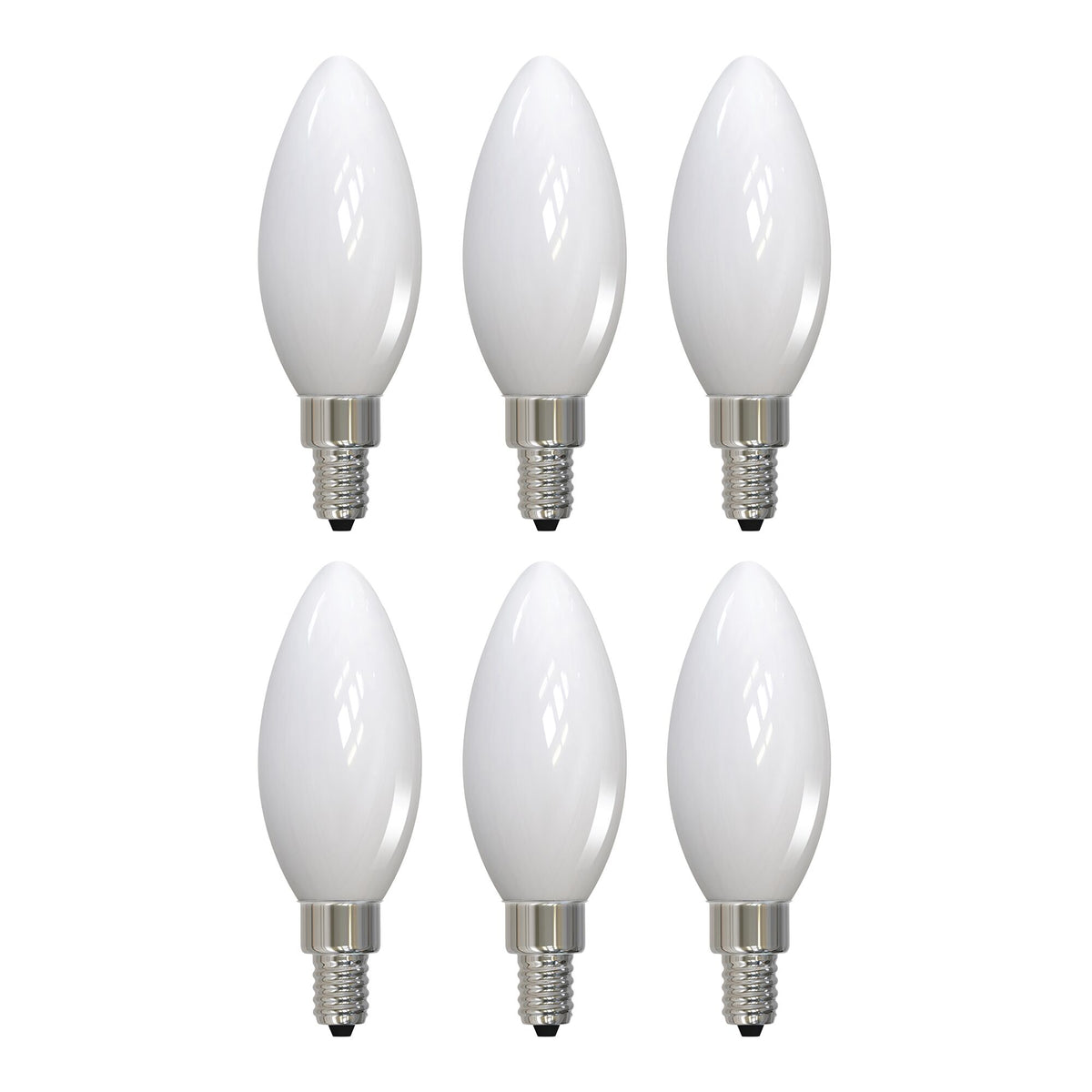 4.5W LED B11 3000K FILAMENT MILKY E12 FULLY COMPATIBLE DIMMING-4PK
