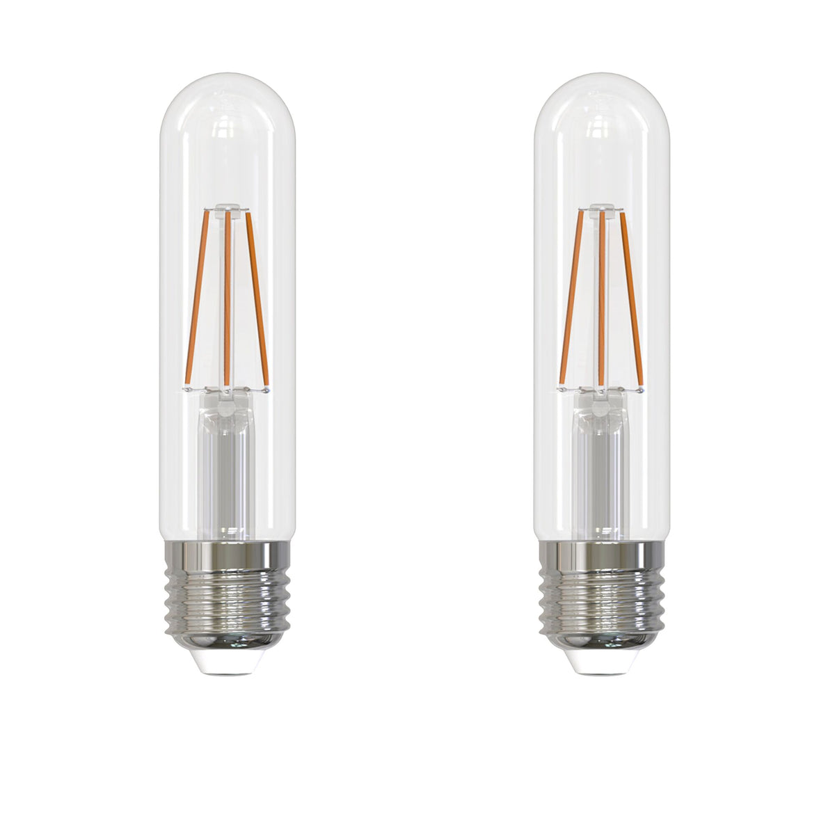Bulbrite Pack of (2) 3 Watt Dimmable Clear Filament T9 Medium (E26) LED Light Bulb - 250 Lumens, 3000K