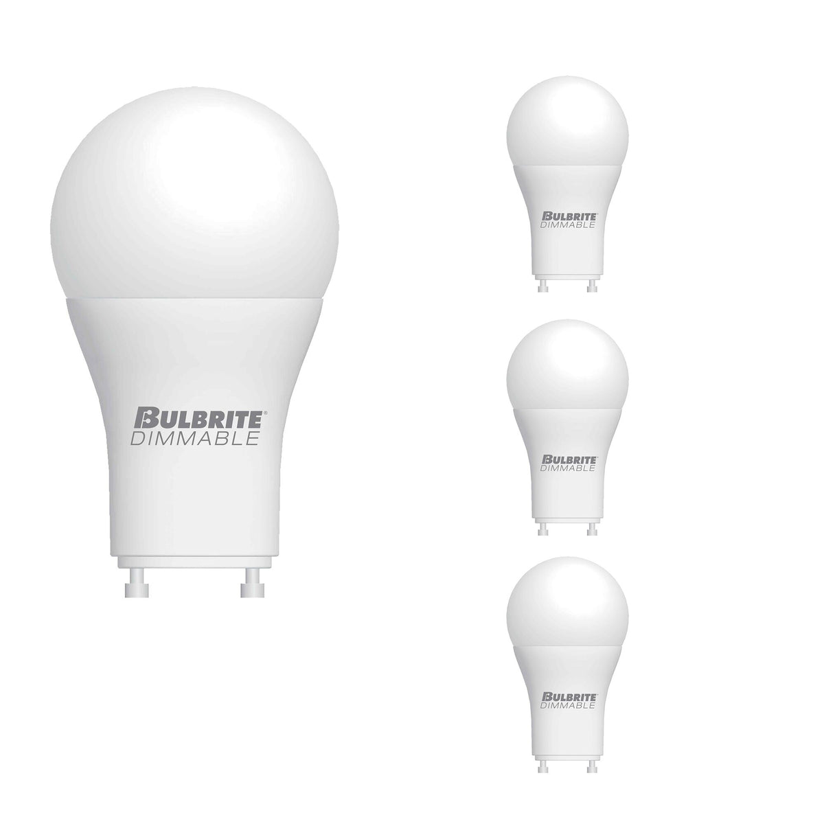 Bulbrite LED Filament Pack of (4) 9 Watt Dimmable A19 Light Bulbs with Frost Finish and Bi-Pin (GU24) Base - 3000K (Soft White Light), 800 Lumens