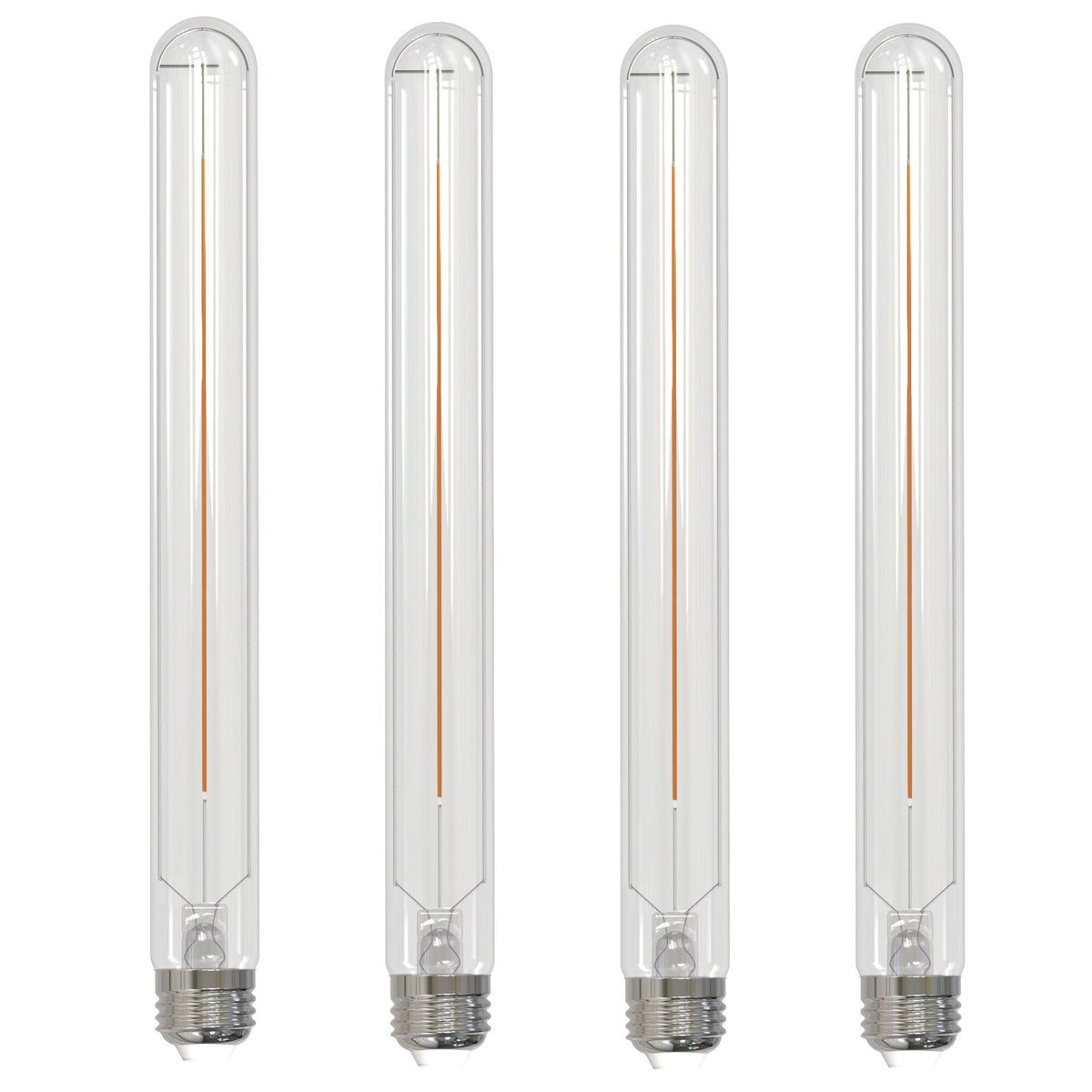Bulbrite LED Filament Pack of (4) 5 Watt Dimmable 11 Inch T9 Light Bulb with Clear Glass Finish and Medium (E26) Base - 2700K (Warm White Light), 350 Lumens