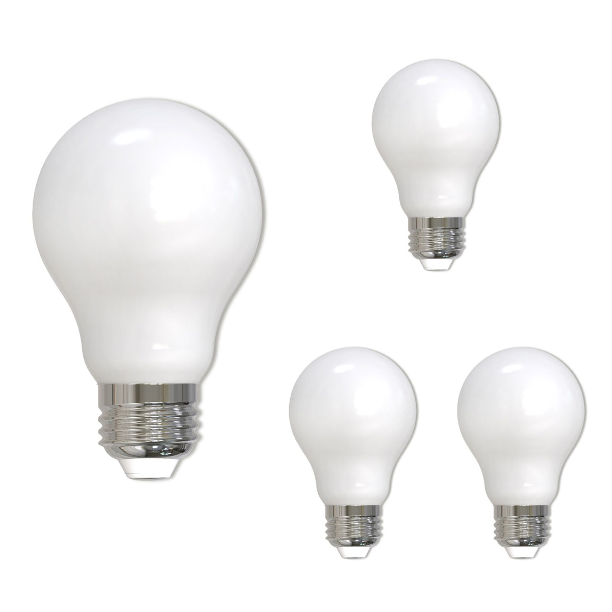 Bulbrite LED Filament Pack of (4) 14 Watt Dimmable A19 Light Bulb with Milky Glass Finish and Medium (E26) Base - 2700K (Warm White Light), 1500 Lumens