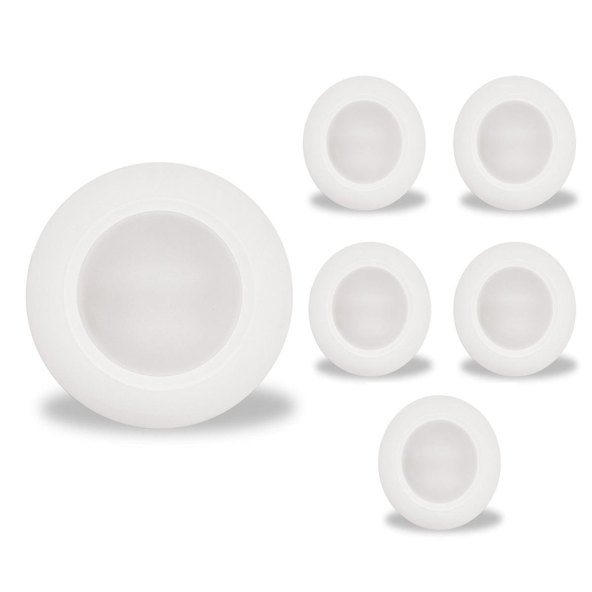 Bulbrite Pack of (6) 14 Watt 7" LED Disc Light, 5CCT Selectable - 27/30/35/40/50K, 1100 Lumens