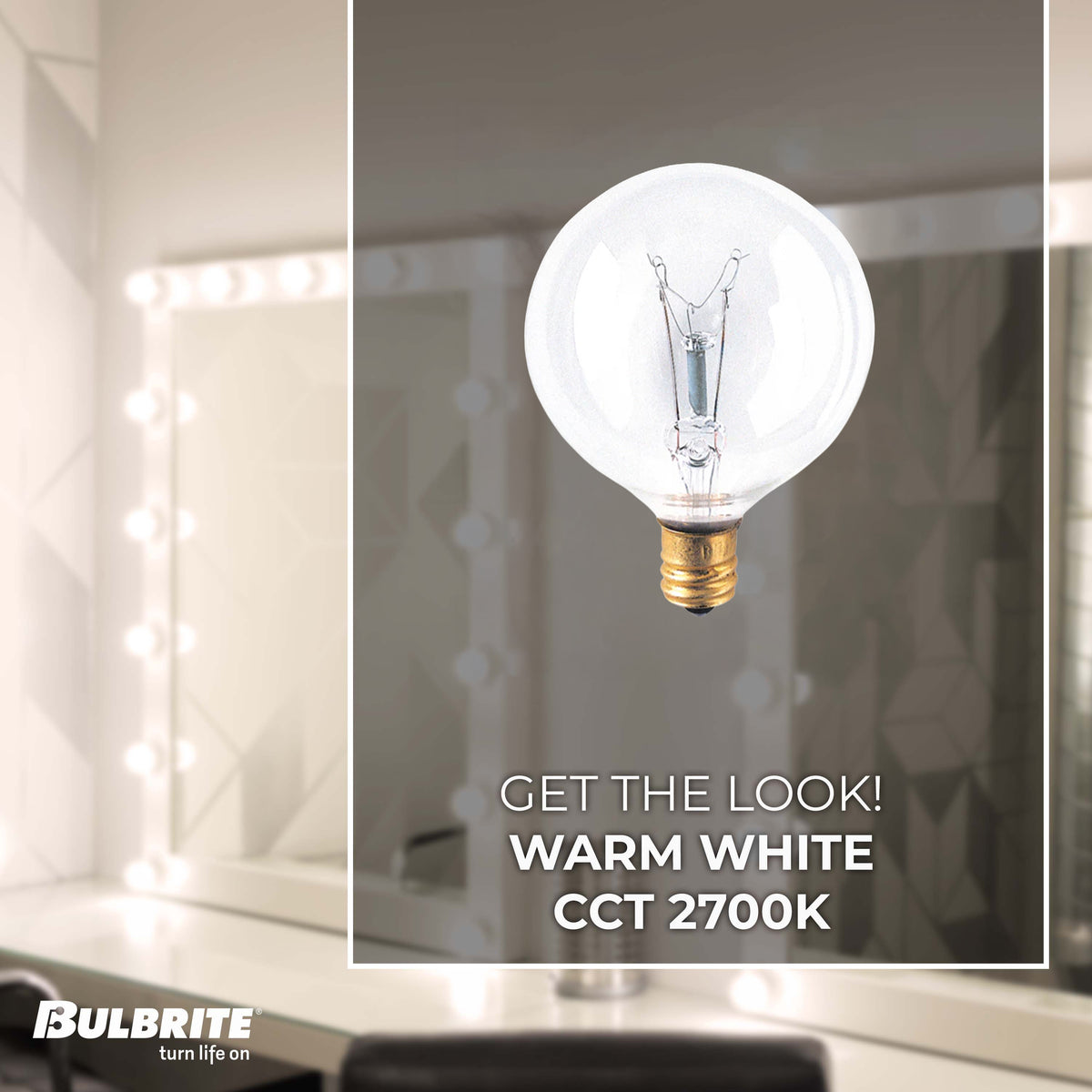 Bulbrite Incandescent 15W G16.5 Light Bulbs with a Clear Finish and E12 Candelabra Base, 2700K Warm White Light, 25-Pack