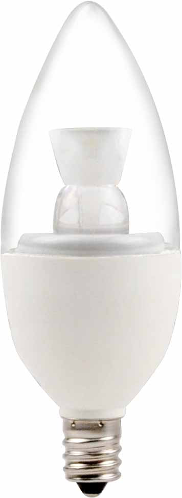 Candelabra LED Bulbs - 4.5W B11 LED Bulb, E12, 5000K, 325 Lumens