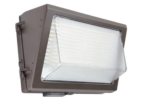 Wallmax Open Face Wall Pack,Watt Select (30/45W/55W), 120-277V, Cct Select 3/4/5K, On/Off Pc, C-Max Compatible Bronze,Taa