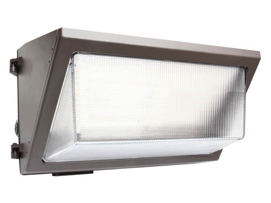 Wallmax Open Face Wall Pack,Watt Select (30/45W/55W), 120-277V, Cct Select 3/4/5K, On/Off Pc, C-Max Compatible Bronze,Taa