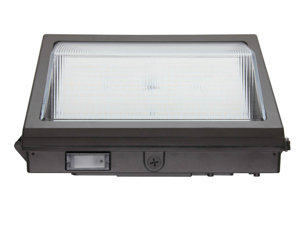 Wallmax Open Face Wall Pack,Watt Select (30/45W/55W), 120-277V, Cct Select 3/4/5K, On/Off Pc, C-Max Compatible Bronze,Taa
