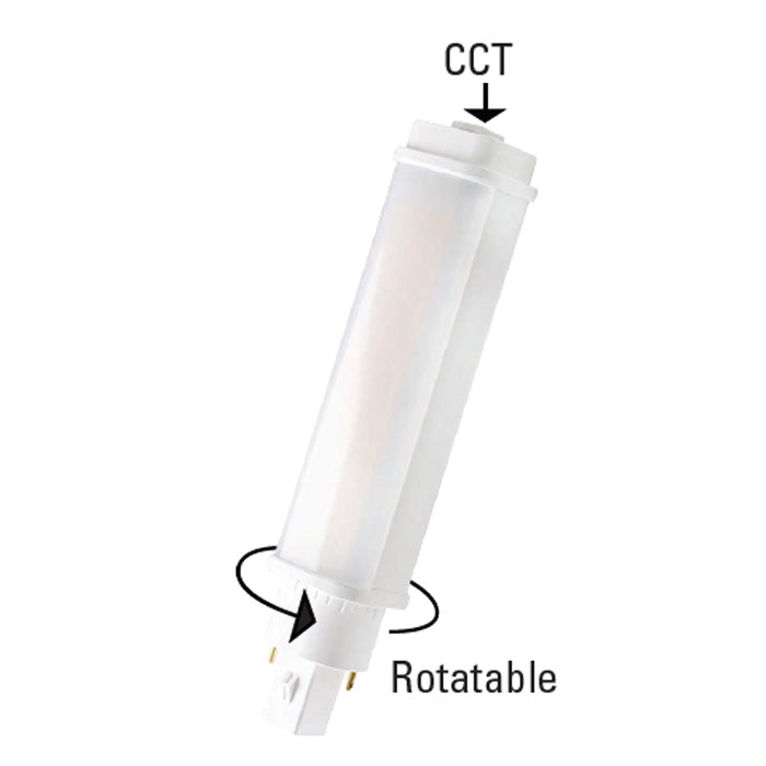 9.5W LED PL Retrofit Lamp, G24d/GX24d/2-Pin, 3000K/3500K/4000K, 1200 Lumens, Type A+B, 120V-277V product image