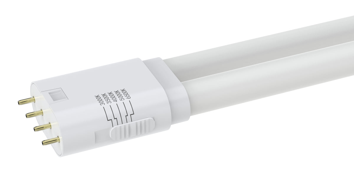 16W LED PLL Retrofit Lamp, 2G11, 3000K/3500K/4000K/5000K/6500K, 2000 Lumens, Type A+B, 120V-277V in Frosted finish
