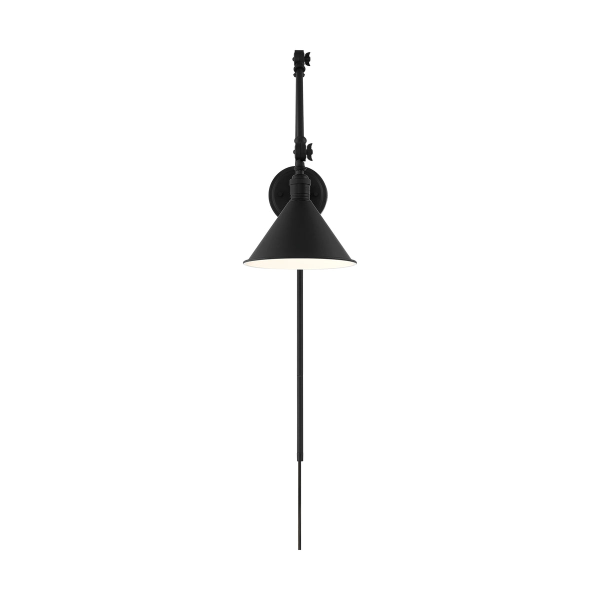 Delancey Swing Arm Lamp - Matte Black with Switch