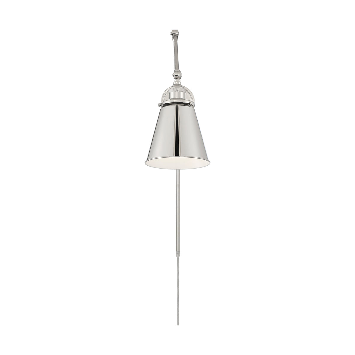 Bayard Swing Arm Lamp - Polished Nickel with Switch - Polished Nickel Finish