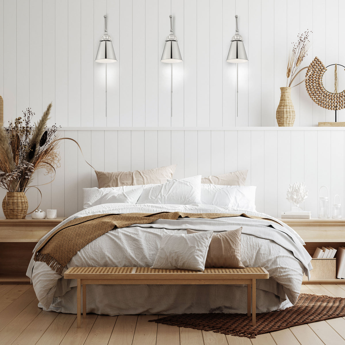 Bayard Swing Arm Lamp - Polished Nickel with Switch - Polished Nickel Finish