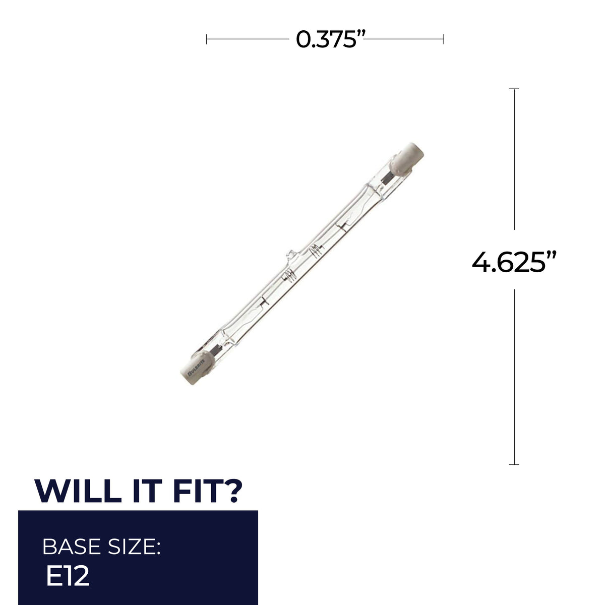 Bulbrite Halogen Dimmable 120 – Volt T3 Mini with Double Ended (RSC) Base, 300W, 2900K Soft White Light, 10-Pack