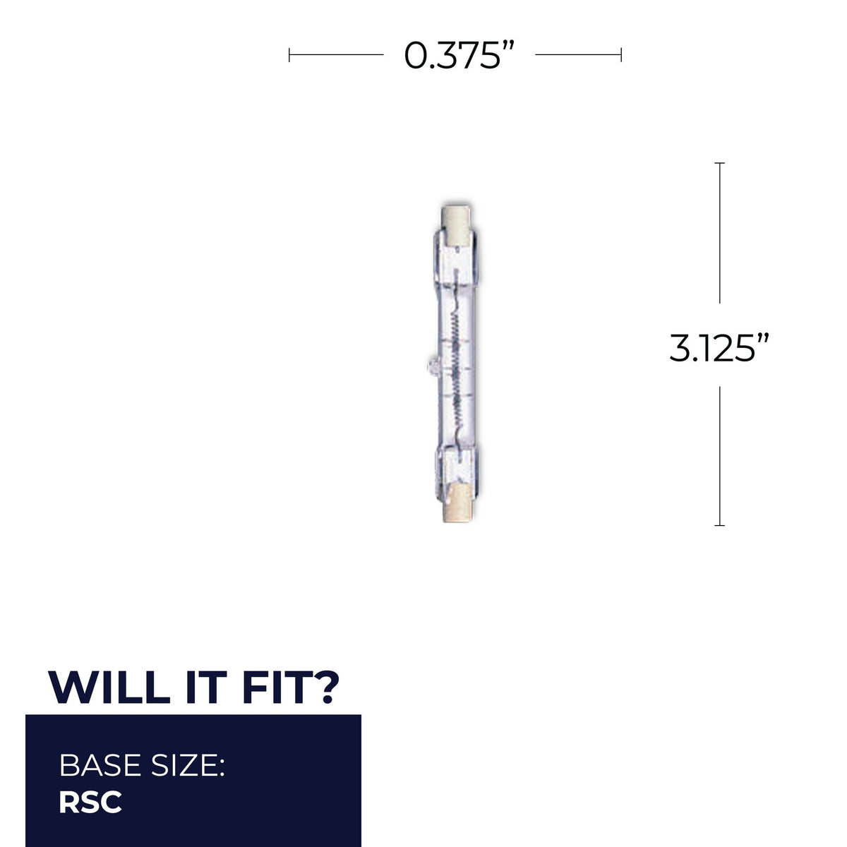 Bulbrite Halogen Dimmable 120 – Volt T3 Mini with Double Ended (RSC) Base, 250W, 2900K Soft White Light, 10-Pack